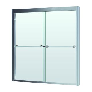 DreamLine Duet 59 in W x 58 in H Frameless Bathtub Door