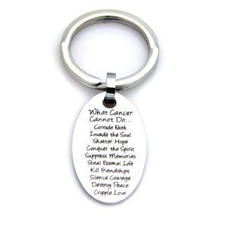 Inspirational Keychain What Cancer Cannot Do Stainless Steel Keychain for Her for Him / Free Velvet Gift Pouch / Cancer Jewelry / Cancer Keychain / Cancer Patient Gifts / Cancer Awareness / Gifts for Him / Gifts for Her / Recovery Keychain   Automotive Key