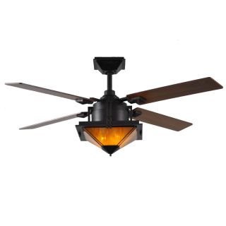 Harbor Breeze San Leandro 52 in Aged Bronze Indoor Downrod Mount Ceiling Fan with Light Kit and Remote