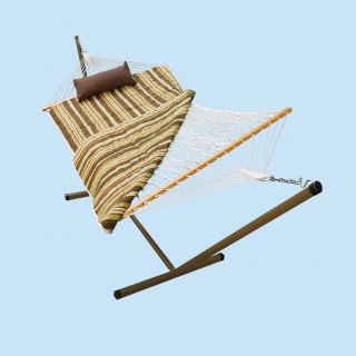 Twotree 6 ft 2 in Polyester Hammock with Stand