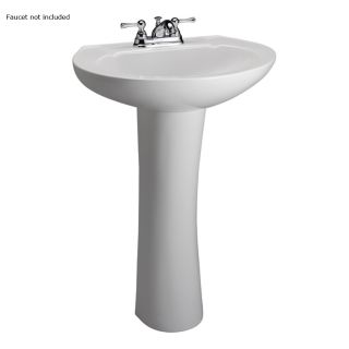 Barclay Hampshire 33 in H White Vitreous China Complete Pedestal Sink