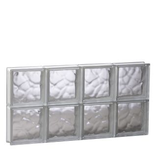 REDI2SET 29 1/4 in x 12 in Wavy Pattern Series Frameless Replacement Glass Block Window