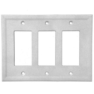 Somerset Collection Somerset 1 3 Gang Gray Decorator Rocker Cast Stone Wall Plate