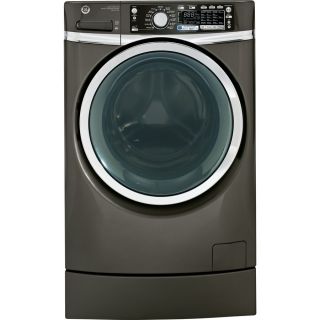 GE 4.8 cu ft High Efficiency Front Load Washer with Steam Cycle (Metallic Carbon) ENERGY STAR