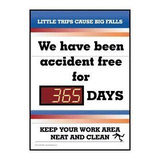 Little Trips Big Falls Work Area Clean Accident Free Sign DSE 19548  Business And Store Signs 