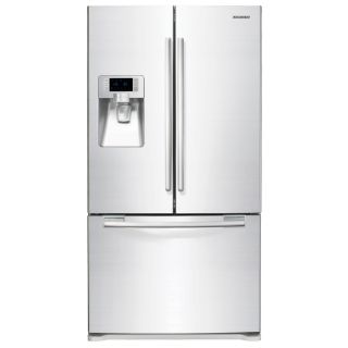 Samsung 23 cu ft French Door Counter Depth Refrigerator with Single Ice Maker (White) ENERGY STAR