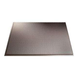 Fasade 24 1/2 in Brushed Nickel Thermoplastic Multipurpose (Kitchen, Bath or Bar) Backsplash