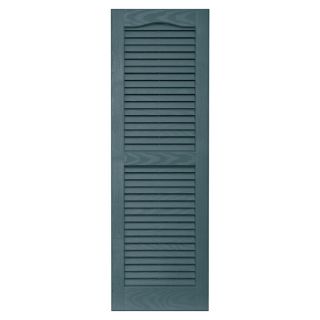 Vantage 2 Pack Wedgewood Blue Louvered Vinyl Exterior Shutters (Common 43 in x 14 in; Actual 42.68 in x 13.875 in)