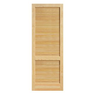 ReliaBilt 24 in x 80 in Louvered Pine Solid Core Non Bored Interior Slab Door