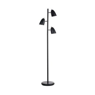 Dainolite Lighting 65 in Black Indoor Floor Lamp with Metal Shade