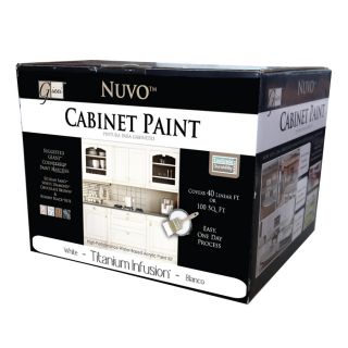 Nuvo 2 fl oz Interior Satin Kitchen and Bath White Water Base Paint and Primer in One with Mildew Resistant Finish