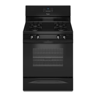 Whirlpool Freestanding 5 cu ft Self Cleaning Gas Range (Black) (Common 30 in; Actual 29.875 in)