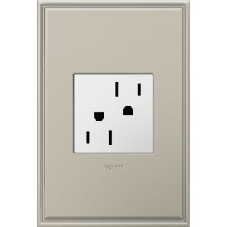 Legrand 15 Amp Adorne White Square Duplex Electrical Outlet