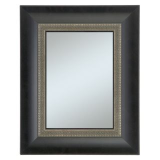 Alpine Art & Mirror 27 in x 33 in Black Rectangular Framed Wall Mirror