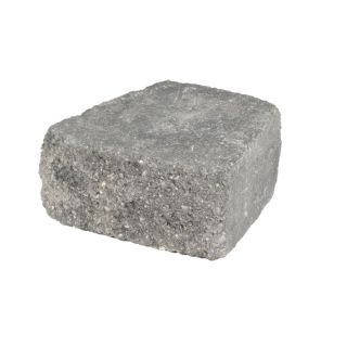 allen + roth Luxora Gray/Charcoal Countryside Retaining Wall Block (Common 9 in x 4 in; Actual 8.6 in x 4 in)