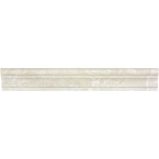Crema Luna Marble Natural Stone Chair Rail Tile (Common 2 in x 12 in; Actual 2 in x 12 in)