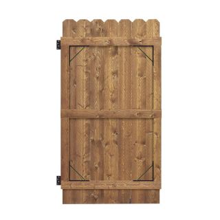 Barrette Spruce Dog Ear Wood Fence Gate (Common 6 ft x 3.5 ft; Actual 6 ft x 3.11 ft)