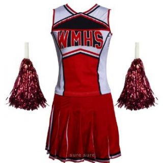 Fashoutlet Women's Cheerleader Costume Outfit (2 Piece) Adult Sized Costumes Clothing
