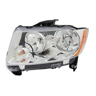 DRIVER SIDE HEADLIGHT Jeep Compass HALOGEN HEAD LIGHT ASSEMBLY; WITHOUT AUTO LEVELING SYSTEM; CODE LMB; WITHOUT BLACK BEZEL Automotive