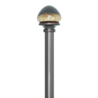 allen + roth 72 in to 144 in Aged Bronze Contemporary Metal Single Curtain Rod