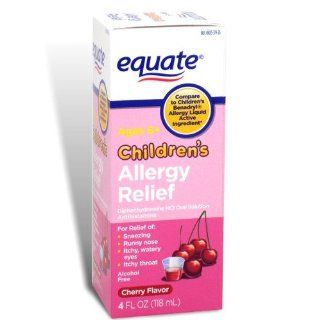 Equate   Children's Allergy Relief, Oral Solution, Cherry Flavor, 4 oz (Compare to Benadryl) Health & Personal Care