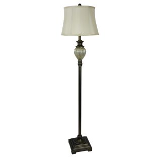 Portfolio 62 in Bronze Indoor Floor Lamp with Fabric Shade