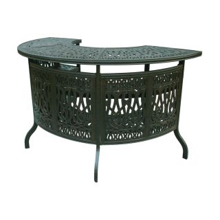 Darlee 38.5 in x 75 in Antique Bronze Aluminum Patio Bar Height Table