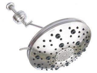 Tropic OxyRain Shower Filter with Extra Wide 8 Spray Showerhead, Brushed Nickel   Showerhead Water Filters  