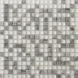 Emser Lucente Grazia Glass Mosaic Square Wall Tile (Common 12 in x 12 in; Actual 11.85 in x 11.85 in)