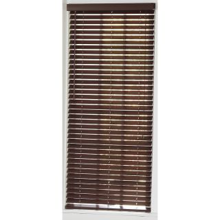 Style Selections 68.5 in W x 54 in L Mahogany Faux Wood Plantation Blinds