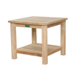 Anderson Teak 20 in x 20 in Natural Teak Square Patio Side Table