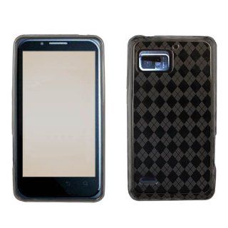 Soft Skin Case Fits Motorola XT875 MB875 Droid Bionic Targa Diamond Pattern Transparent Smoke TPU Verizon (does not fit Motorola XT865 Droid Bionic Etna) Cell Phones & Accessories