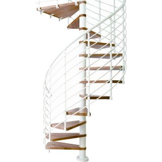 DOLLE 5 ft 3 in Oslo White Interior Spiral Staircase Kit