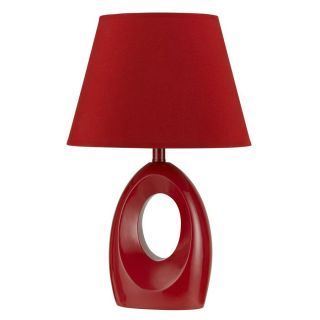 Cal Lighting 17 in Red Indoor Table Lamp with Shade