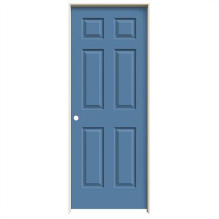 ReliaBilt 6 Panel Solid Core Smooth Molded Composite Right Hand Interior Single Prehung Door (Common 80 in x 28 in; Actual 81.68 in x 29.56 in)