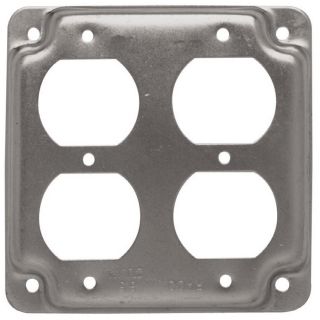 Raco 2 Gang Square Metal Electrical Box Cover