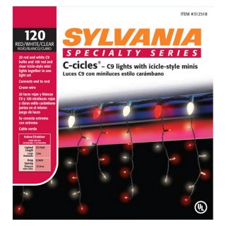 SYLVANIA 120 Count Multicolor Christmas Icicle Lights