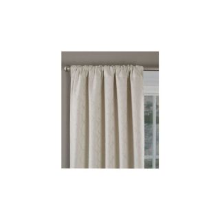 Style Selections Diamante 84 in L Checked Ivory Thermal Rod Pocket Curtain Panel