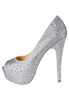 Buffalo   Peeptoe heels   silver