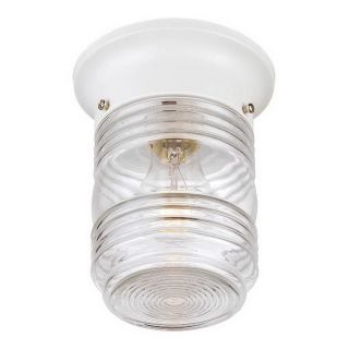 Acclaim Lighting Builders Choice 4 1/2 in W White Outdoor Flush Mount Light