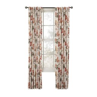 Style Selections Tombolo 84 in L Floral Spice Back Tab Curtain Panel