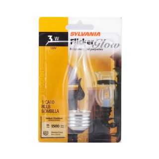 SYLVANIA 3 Watt (Medium Base (E 26) Base Soft White Dimmable for Indoor or Enclosed Outdoor Use Only Decorative Incandescent Light Bulb