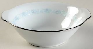 Noritake Vicki Lugged Cereal Bowl, Fine China Dinnerware   Blue,Purple Flowers,W