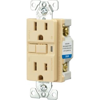 Cooper Wiring Devices 3 Pack 15 Amp Ivory Decorator GFCI Electrical Outlet