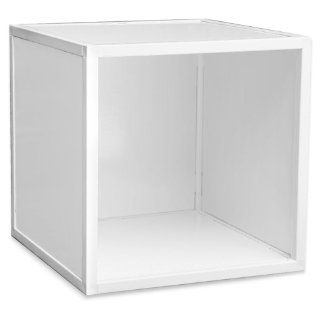 Way Basics Box Modular Storage Cube, White   Window Treatment Vertical Blinds