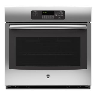 GE Self Cleaning with Steam Single Electric Wall Oven (Stainless Steel) (Common 30 in; Actual 29.75 in)