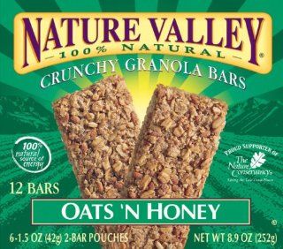Nature's Valley 100% Natural Oat & Honey Granola Bar, 8.9 oz  Grocery & Gourmet Food