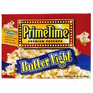 Prime Time Popcorn Light Butter  Microwave Popcorn  Grocery & Gourmet Food