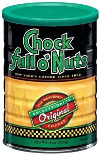 Chock Full O' Nuts Coffee, Decaffeinated, 12 Oz  Grocery & Gourmet Food