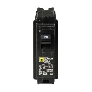 Square D Homeline 20 Amp Single Pole Circuit Breaker